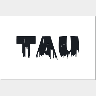 Tau Cityscape Letters Posters and Art